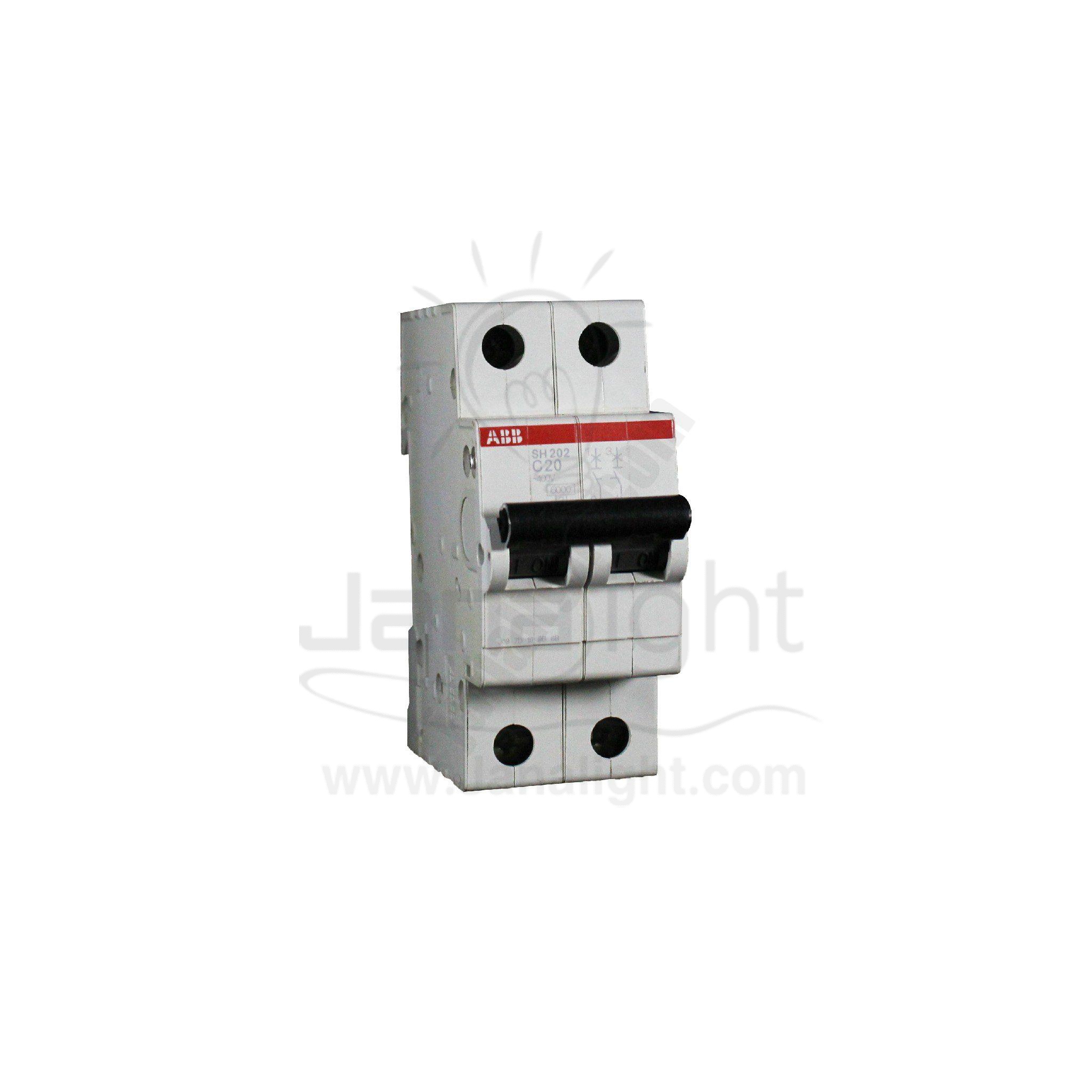 مفتاح 20 امبير 6 كيلو ثنائي Abb Abb Circuit Breaker 2P 20A 6K